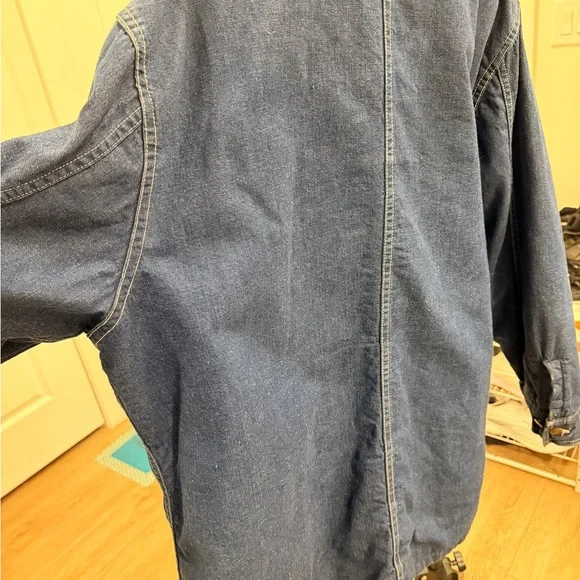 Vintage Big Smith Denim Chore Jacket Quilted Lined Made in USA Mens 50 XL - Picture 11 of 14